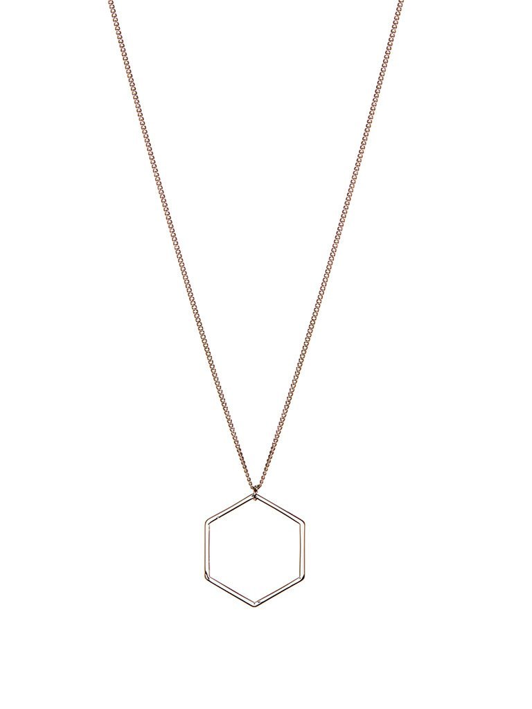 Silver Plated Necklace Hexagon - 3095.jpeg Silver Plated Necklace Hexagon