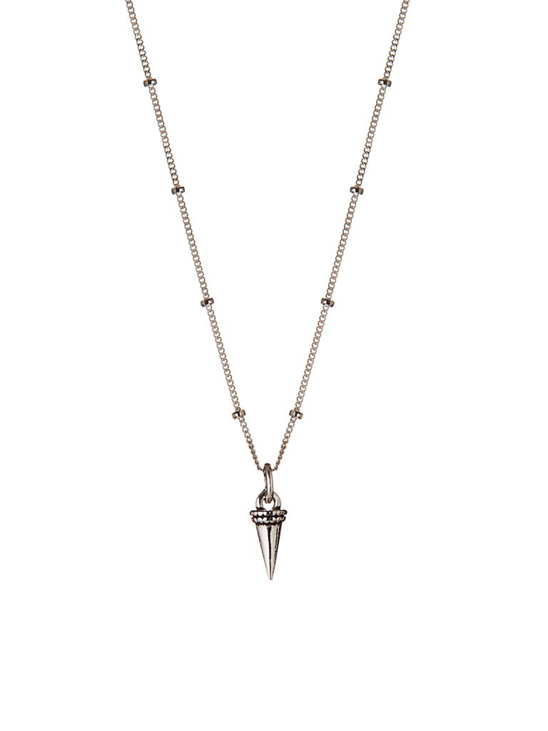 Silver Plated Necklace With Horn - 3068.jpeg Silver Plated Necklace With Horn