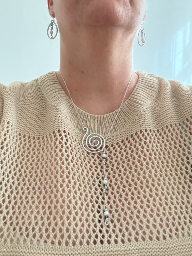 Parel en amethistketting