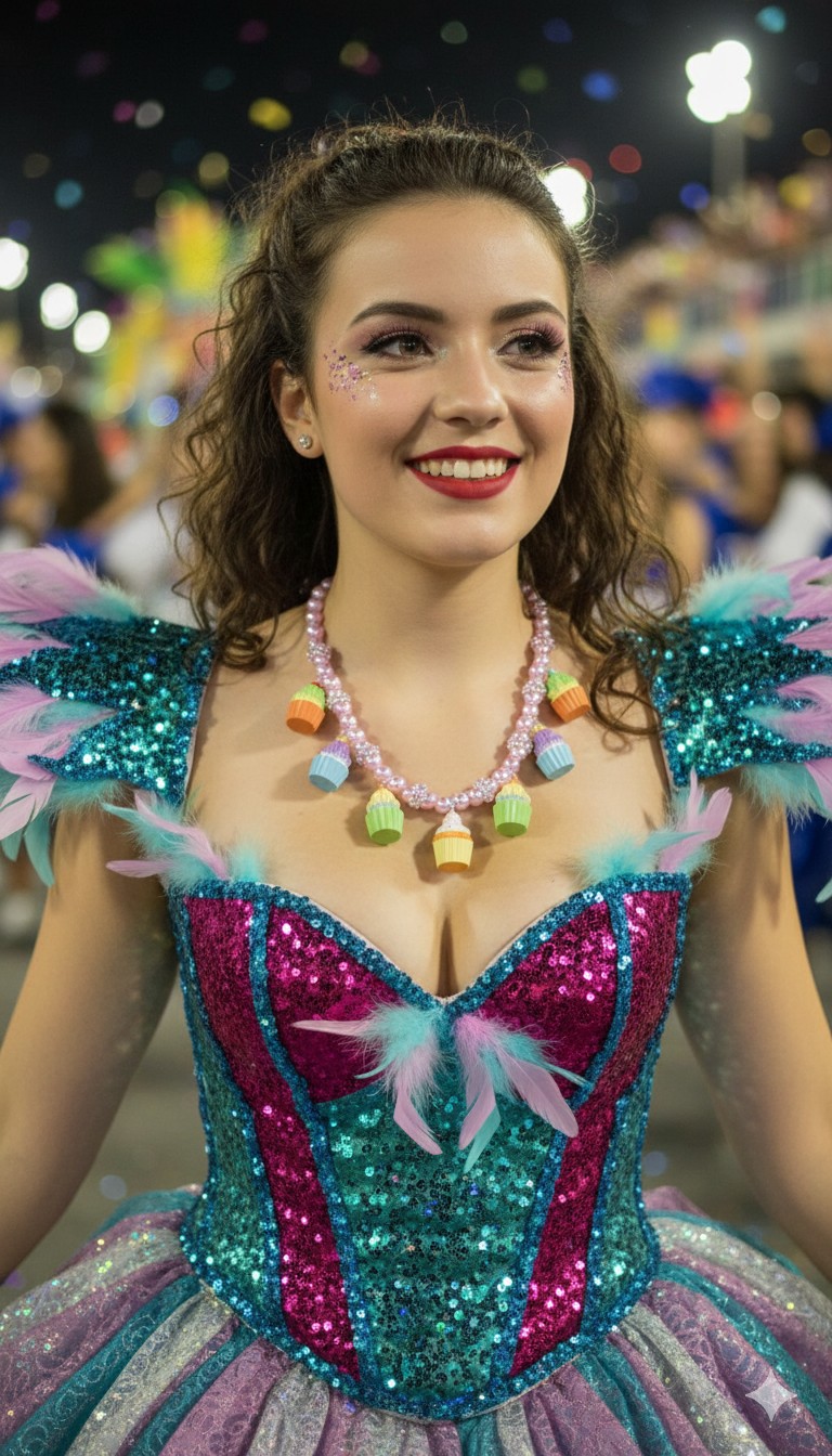 Cupcake Speciaal, Cupcake statement ketting – handgemaakt, one of a kind & perfect voor carnaval