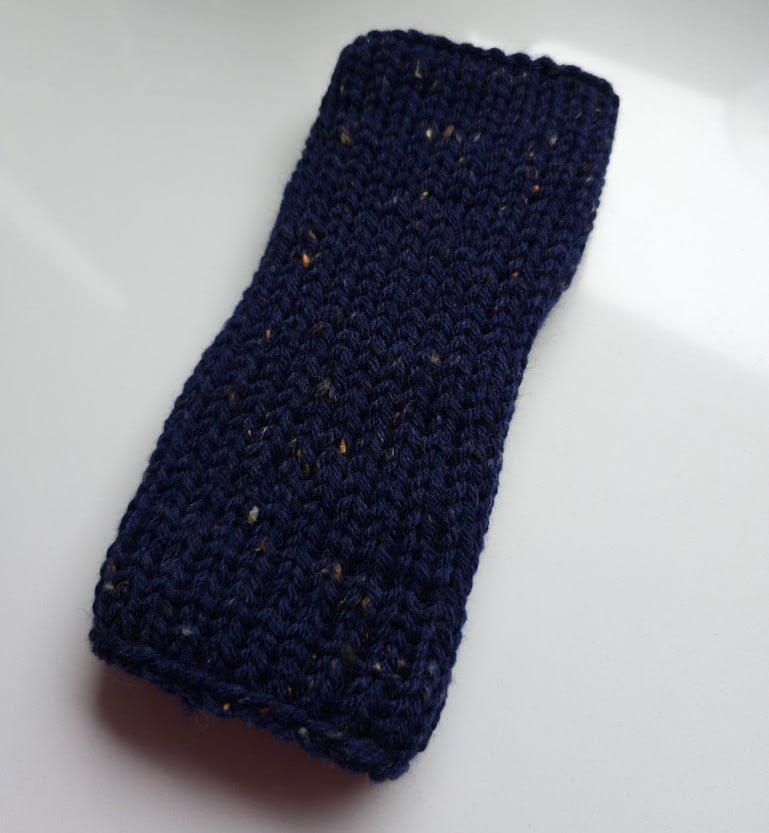 Donkerblauwe vingerloze handschoenen | Gebreide polswarmers - 155015 Donkerblauwe vingerloze handschoenen | Gebreide polswarmers