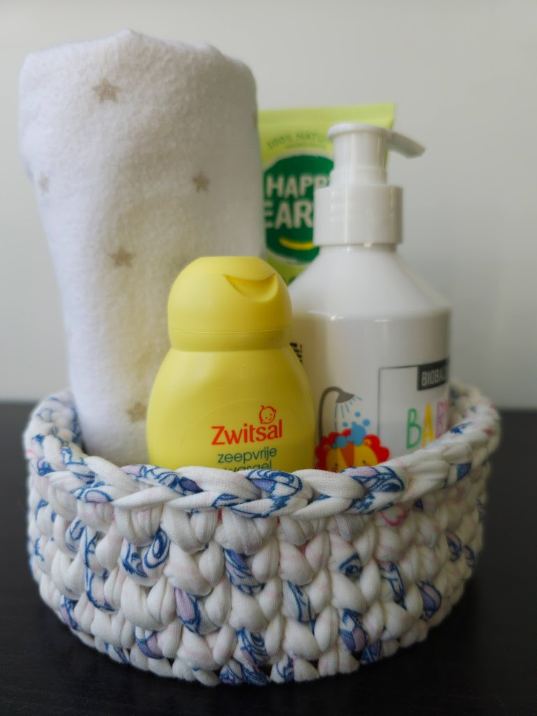 Gehaakte opbergmanden set van 2 met Stitch afbeelding | Babykamer - 155010 Gehaakte opbergmanden set van 2 met Stitch afbeelding | Babykamer