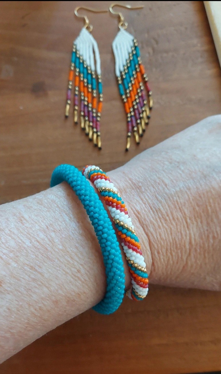 Handgemaakte kralenarmbanden 'Sunset' - 129745 Handgemaakte kralenarmbanden 'Sunset'