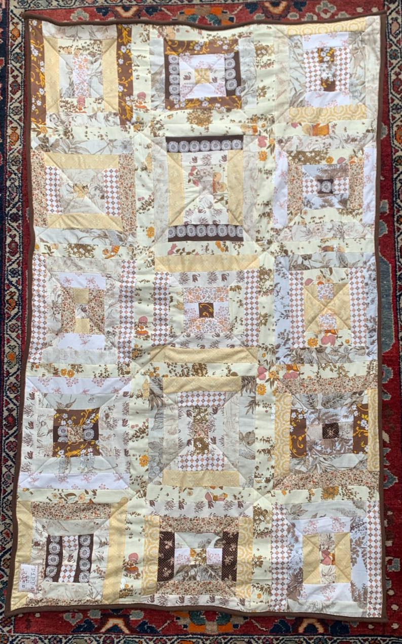 Patchwork kleed van vintage stoffen en kinderddeken - 133712 Patchwork kleed van vintage stoffen en kinderddeken