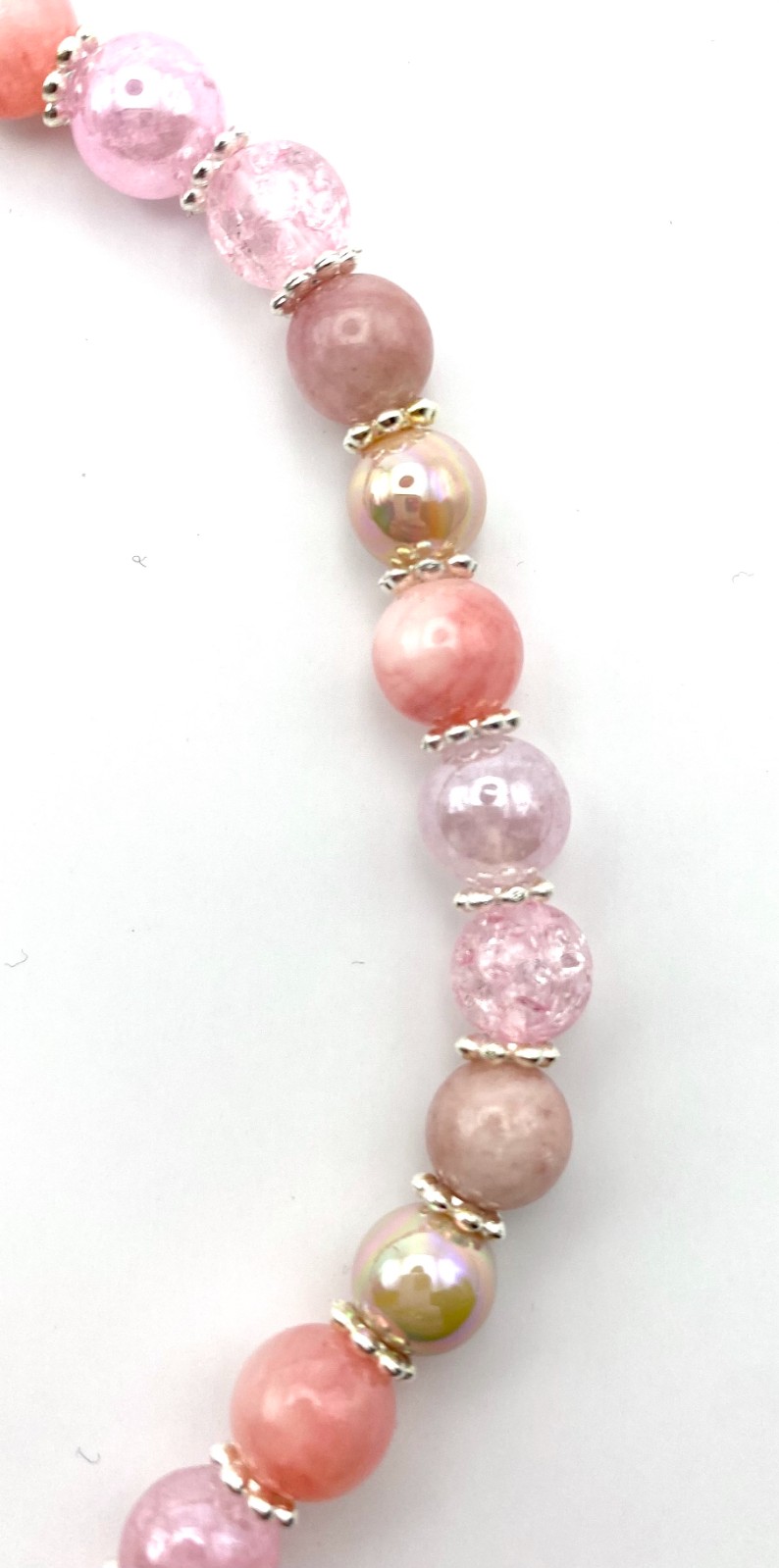 Handgemaakt telefoonkoord met kralen - HZ30038