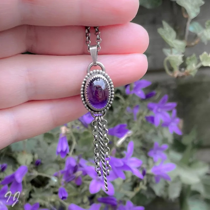 Amethist Droom ✨ Handgemaakte Sterling Zilveren Hanger - 127740 Amethist Droom ✨ Handgemaakte Sterling Zilveren Hanger