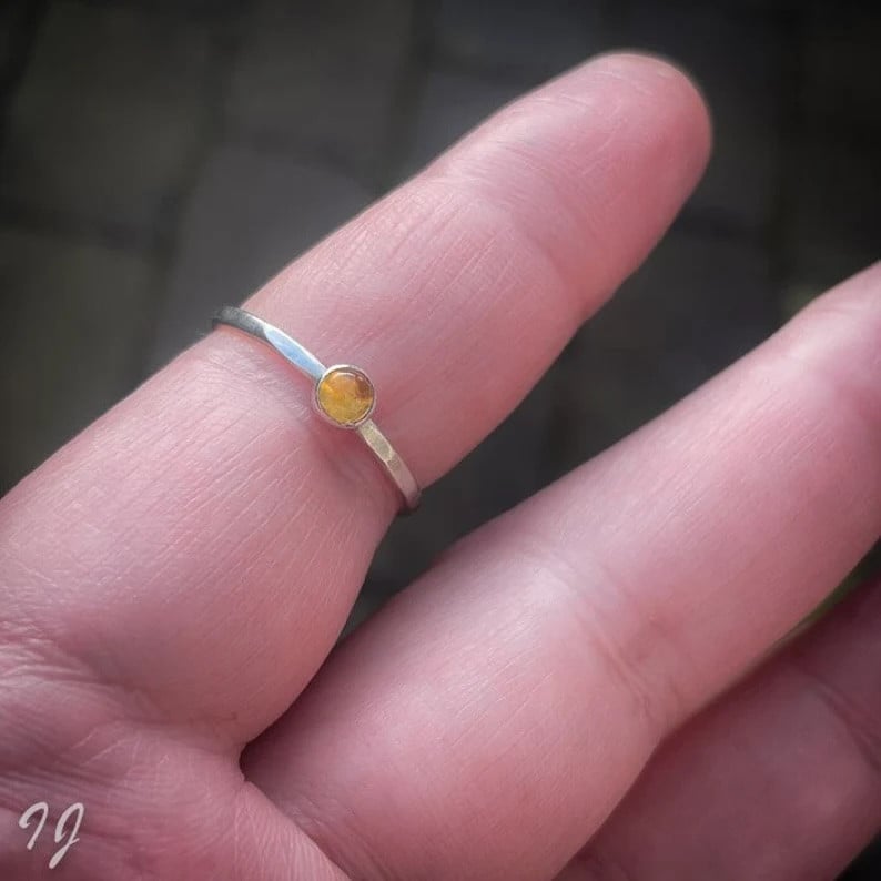 Lichtvanger ✨ – Handgemaakte Citrien Ring