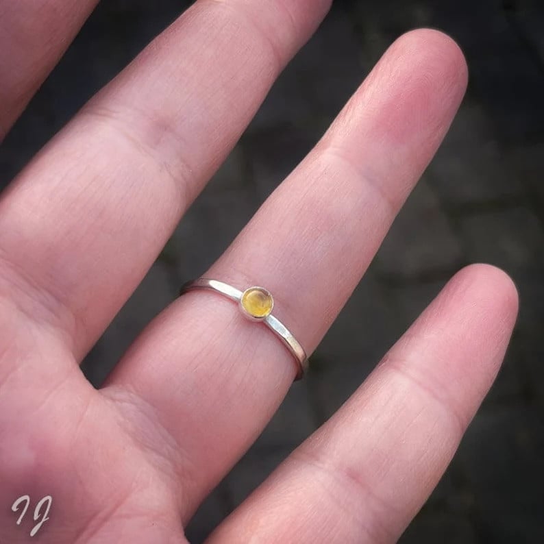 Lichtvanger ✨ – Handgemaakte Citrien Ring