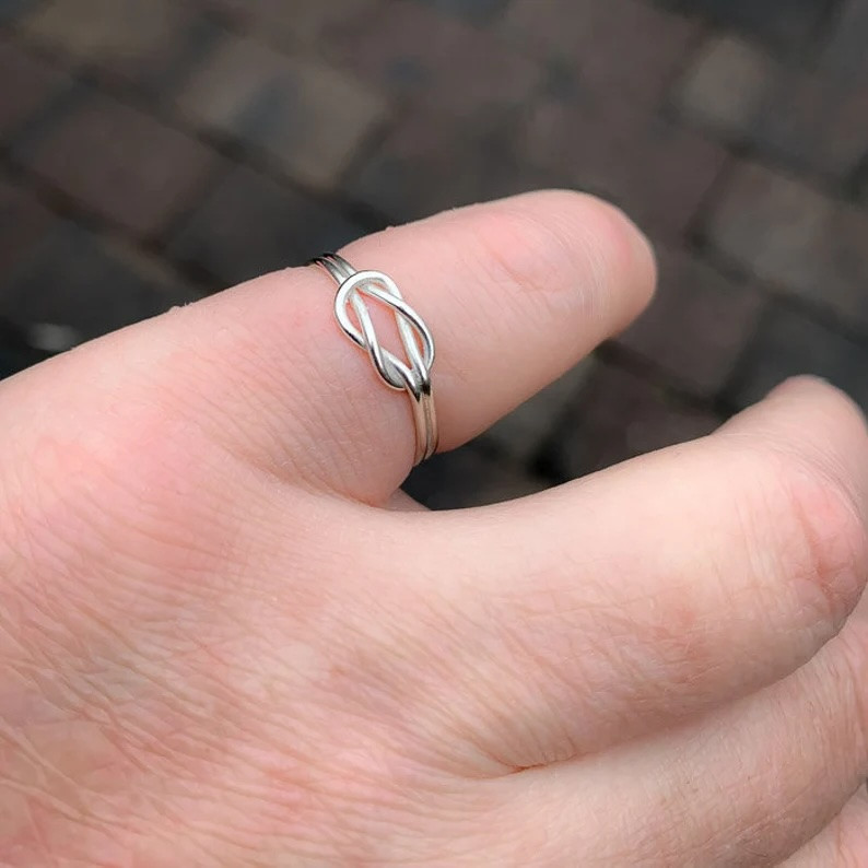 Handgemaakte Zilveren Knoopring | Minimalistische Sterling Zilver Ring ✨