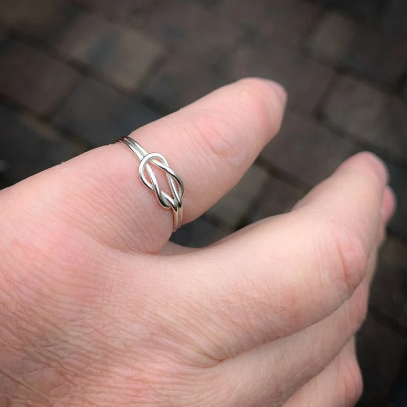Handgemaakte Zilveren Knoopring | Minimalistische Sterling Zilver Ring ✨