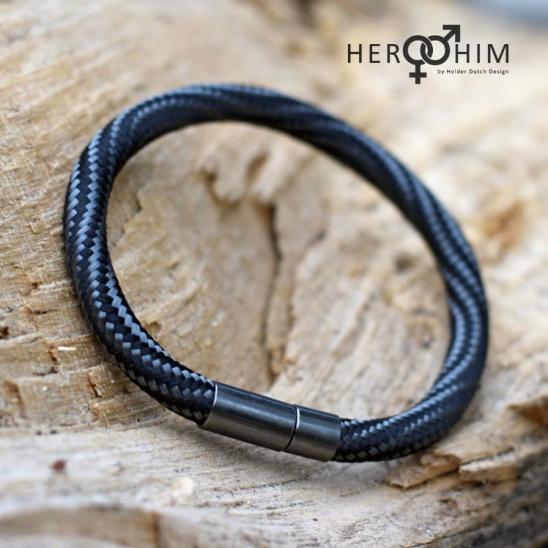 Armband van Textielsnoer - Ziggy Black - 4736.jpeg Armband van Textielsnoer - Ziggy Black