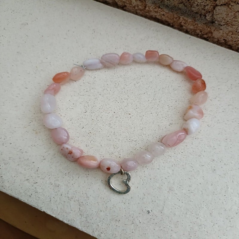 Armband Andes Opaal met zilveren hartje - 76551.jpeg Armband Andes Opaal met zilveren hartje