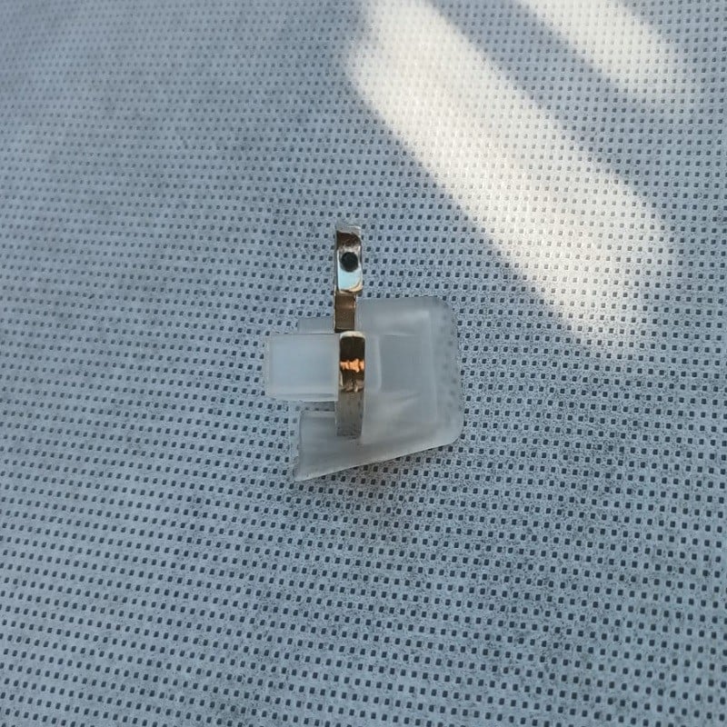 Birch collection, open zilveren ring met blauwe saffier