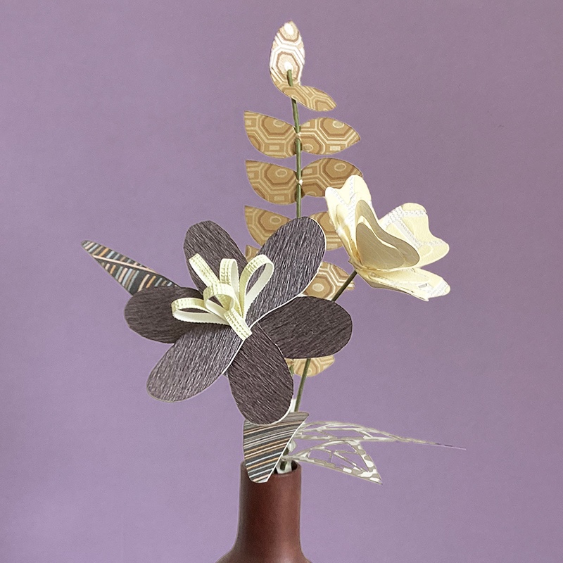 Verjaardagsboeket van papieren bloemen