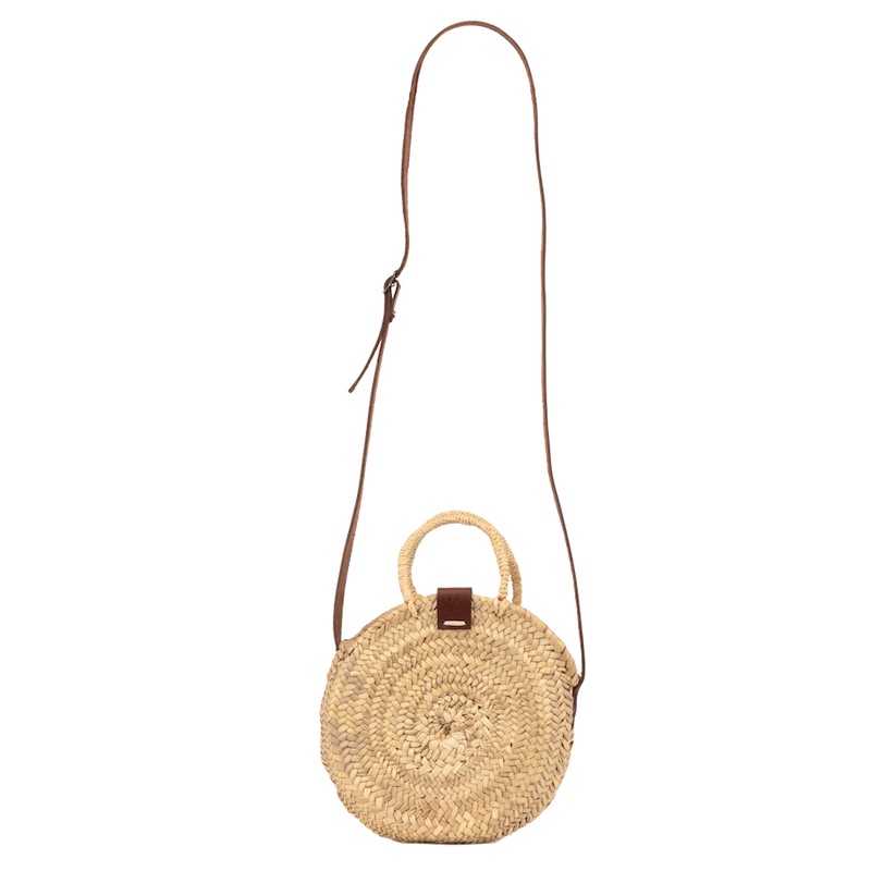 Rieten schoudertas klein