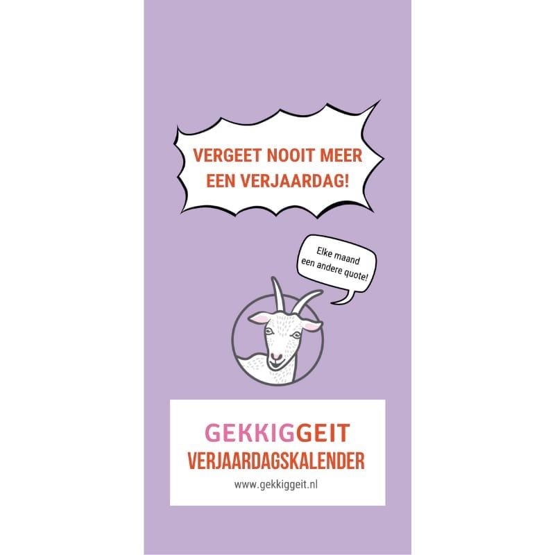 Verjaardagskalender - Gekkiggeit