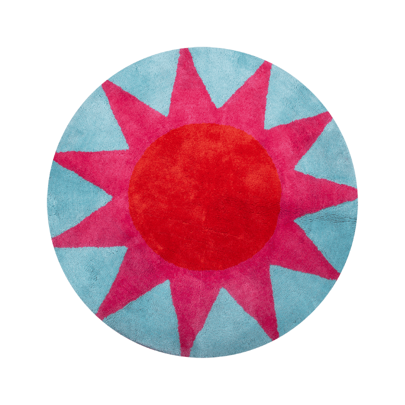 Kitsch Kitchen badmat soleil rond blauw
