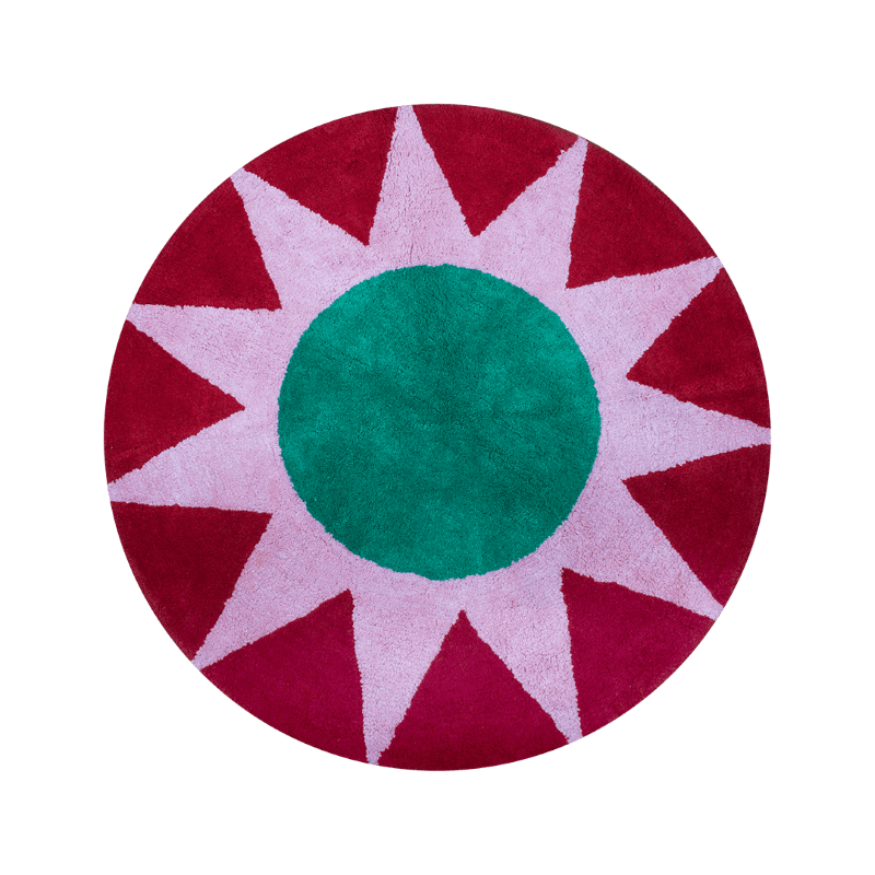 Kitsch Kitchen badmat soleil rond rood