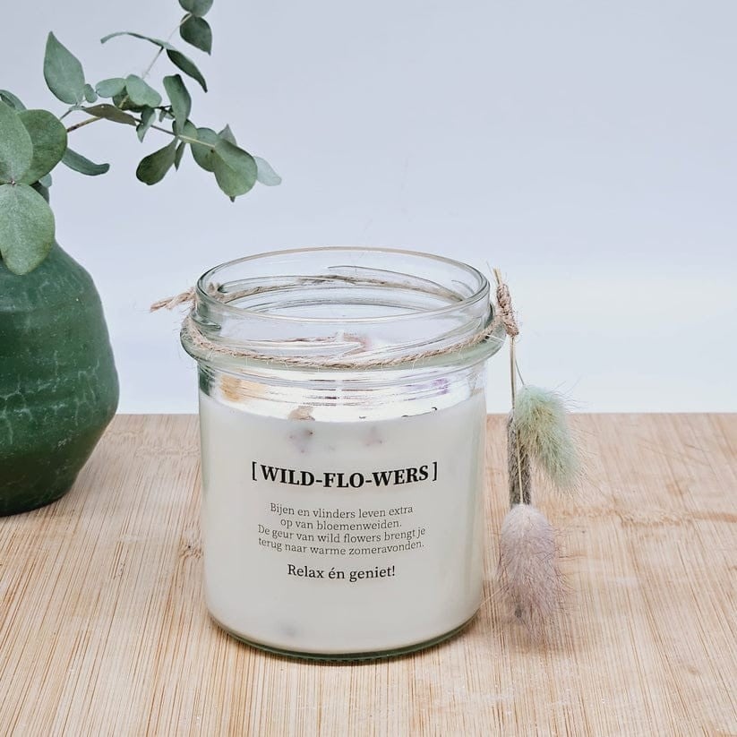 DIY pakket - Geurkaars met bloemen - wildflowers