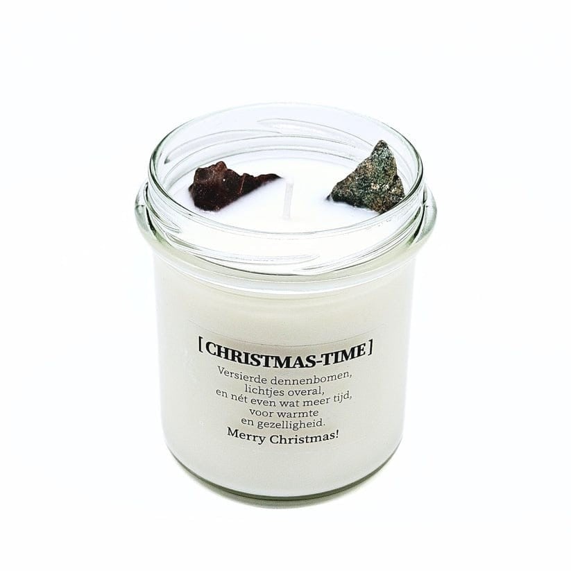DIY pakket - Kaars met edelsteen en geurolie - Kerst