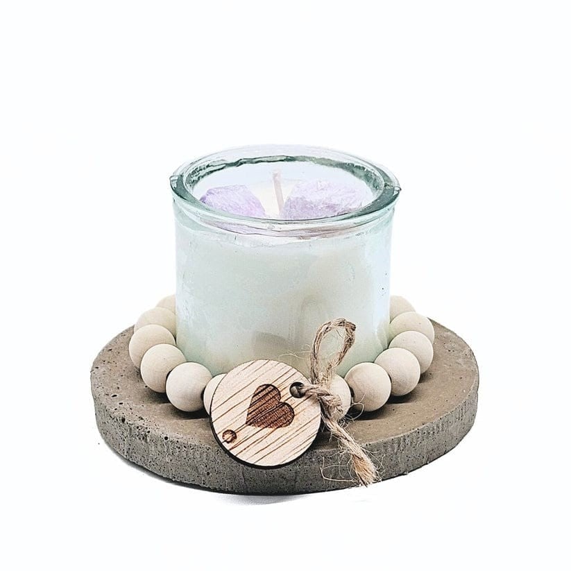 DIY pakket - Kralenkaarsje met geurdecoratie - lavendel