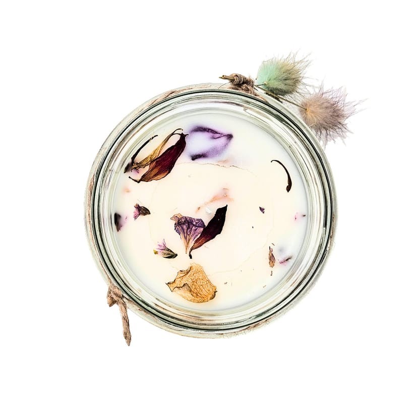 Geurkaars met droogbloemen - wild flowers - 64565.jpeg Geurkaars met droogbloemen - wild flowers