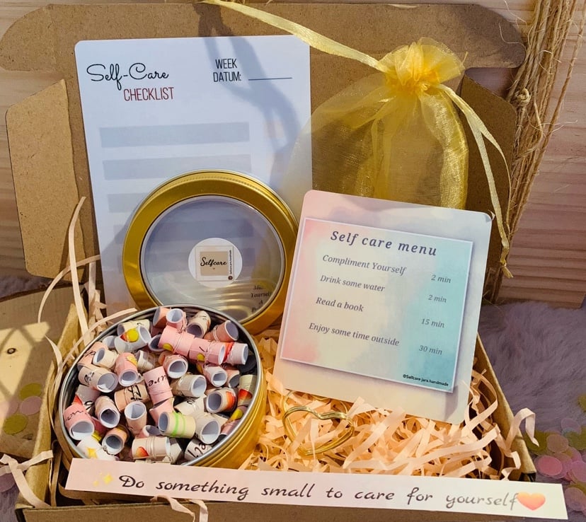 Selfcare jar Adults (positiviteits quotes Engels)