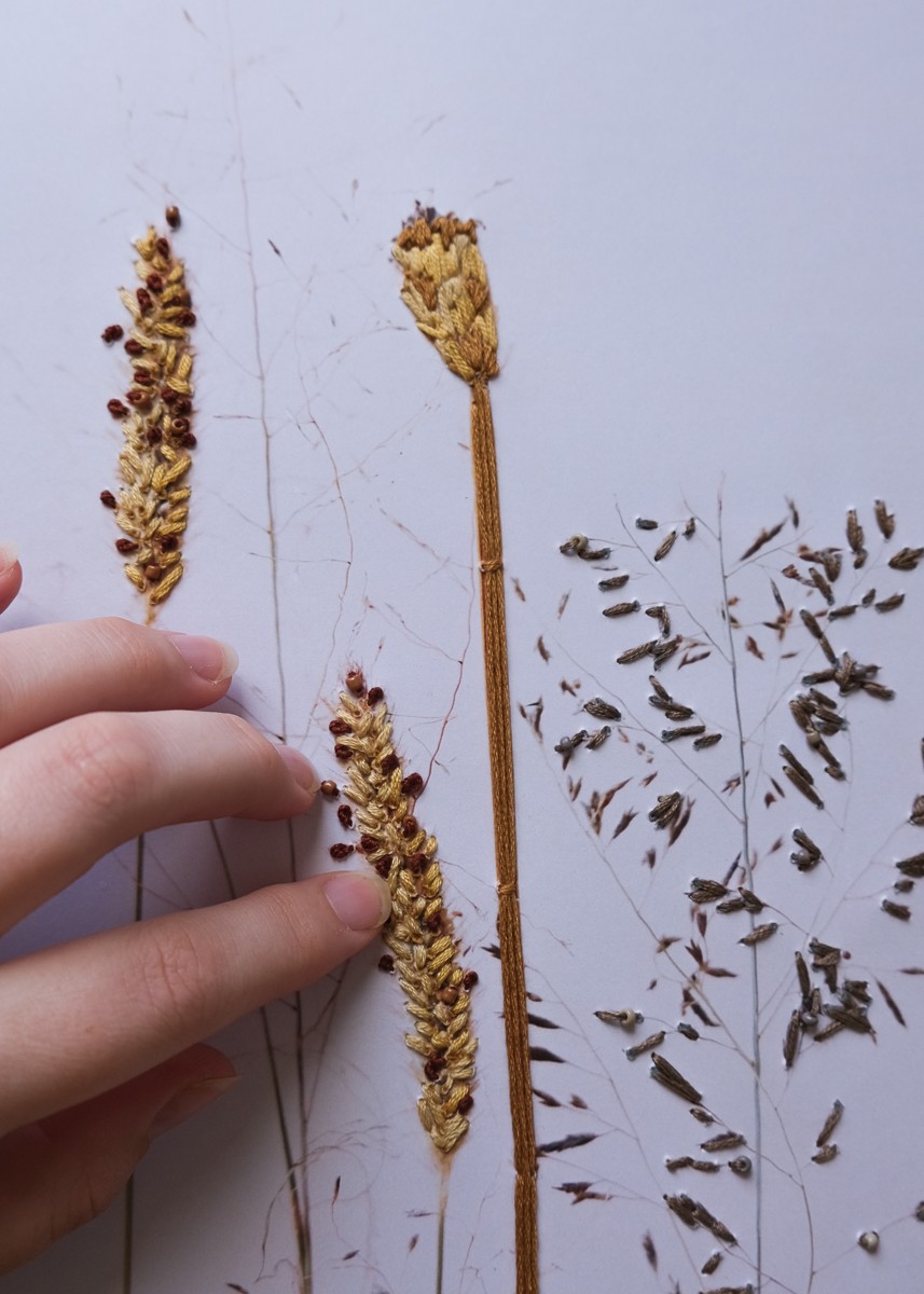 Bloemen Borduurwerk - Geel grassen uit Zuid Africa - 51348.jpeg Bloemen Borduurwerk - Geel grassen uit Zuid Africa