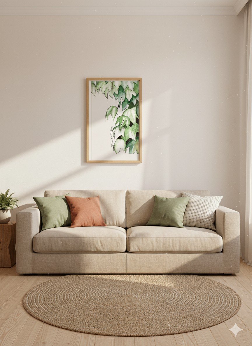 Poster – Klimop aquarel, Talk to me baby illustratie