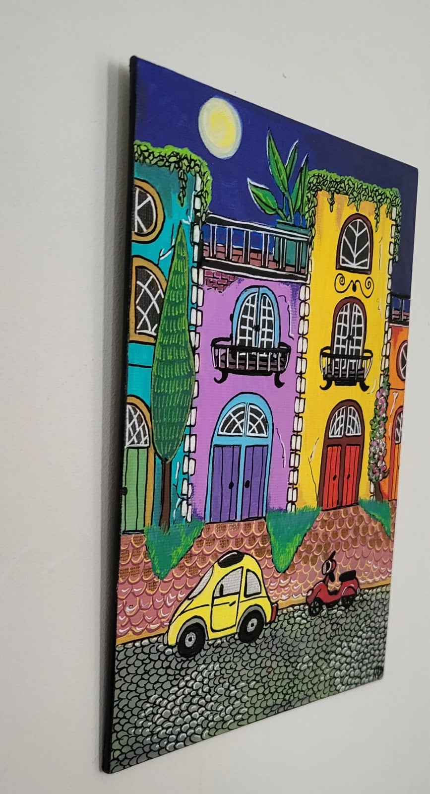 'Ergens in Rome' origineel acrylschilderij 21x15 - 151060 Canvas 'Ergens in Rome' origineel acryl schilderij 21x15