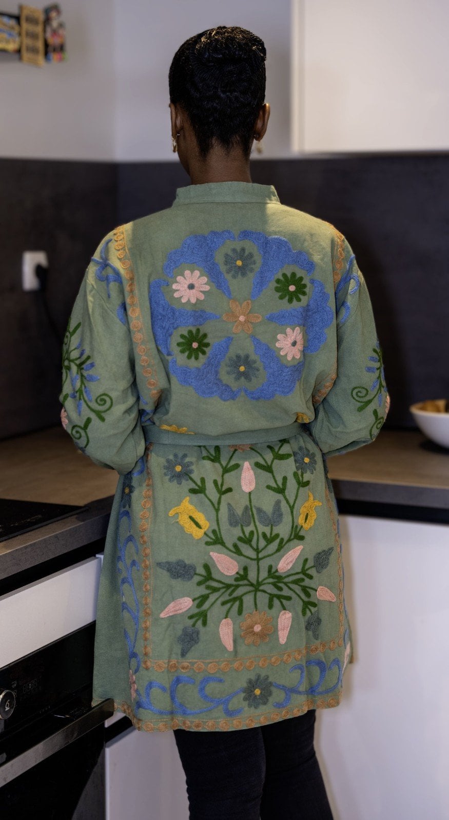 Kimono - Unisex - One size fits all - Indian Bloom Collection - Nature Green - 58570.jpeg Kimono - Unisex - One size fits all - Indian Bloom Collection - Groen