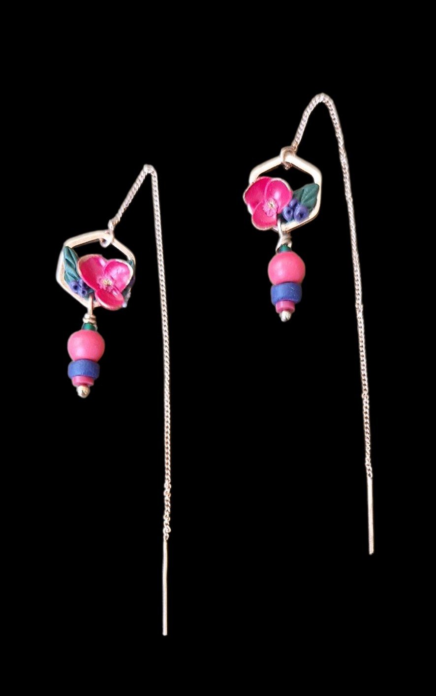 Unieke oorbellen uit rosé RVS - 82945 Unieke oorbellen uit rosé RVS