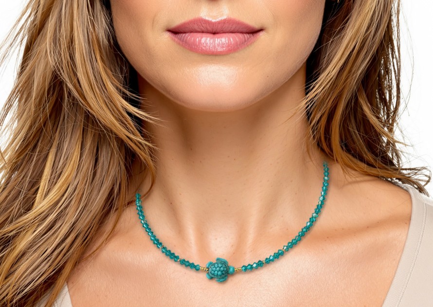 Groene Preciosa parelketting