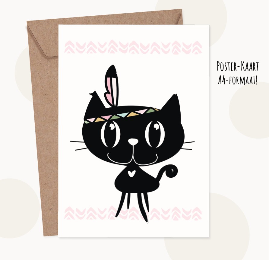 Handgemaakte Decoratie- / Cadeauset Bonjour, nu met gratis Poster! - Mimi de Poes