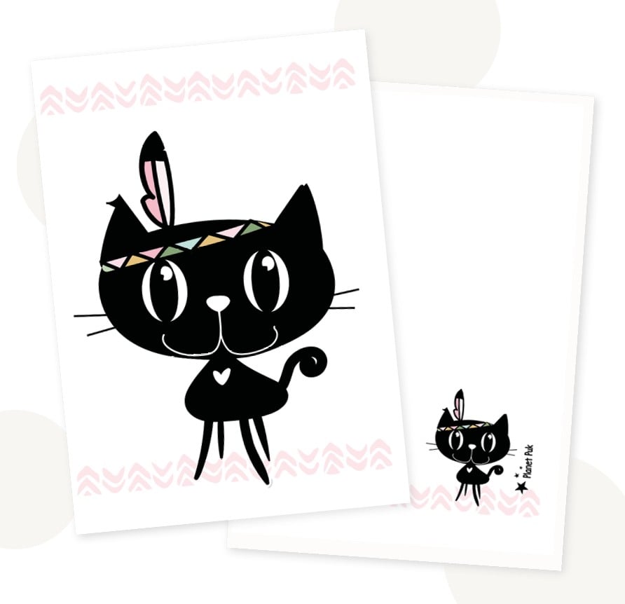 Handgemaakte Decoratie- / Cadeauset Bonjour, nu met gratis Poster! - Mimi de Poes