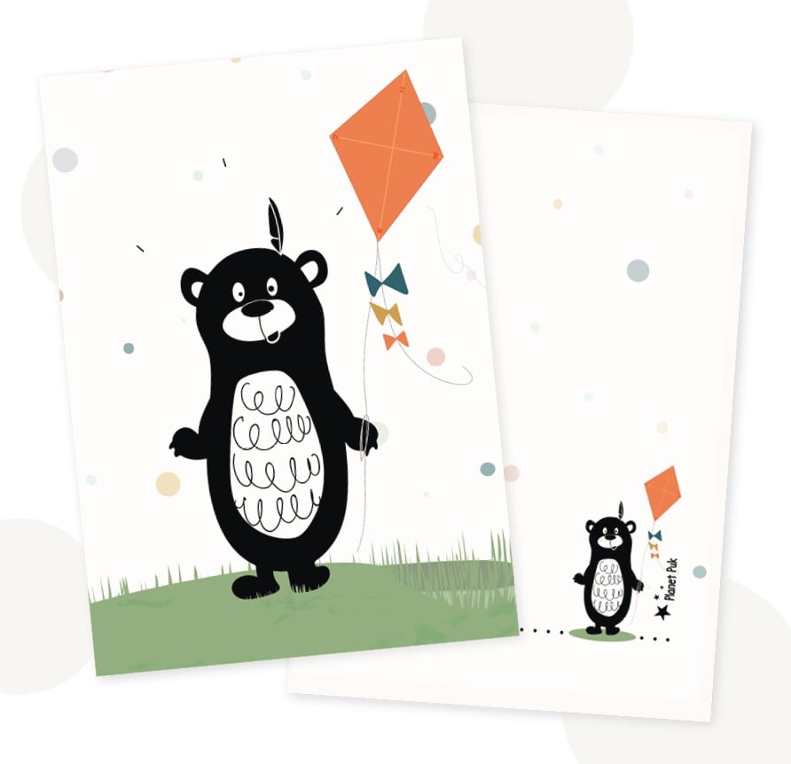 Handgemaakte Decoratie- / Cadeauset Bonjour, nu met gratis Poster! - … - 98292 Handgemaakte Decoratieset, Maankussen, Vlaggenlijn & Poster!