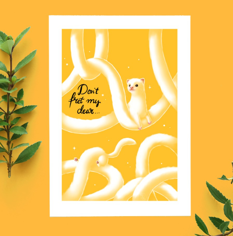 Kaart fret grappige tekst