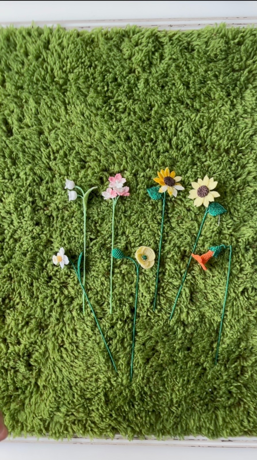 Micro Gehaakte zonnebloemen Boekenleggers