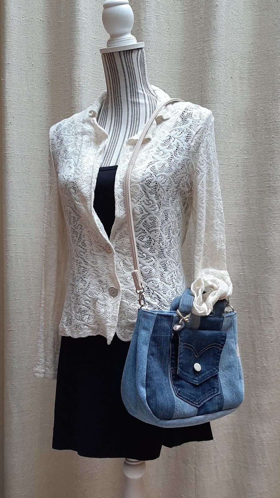 Denim handtas / schoudertas - 131246 Denim handtas / schoudertas