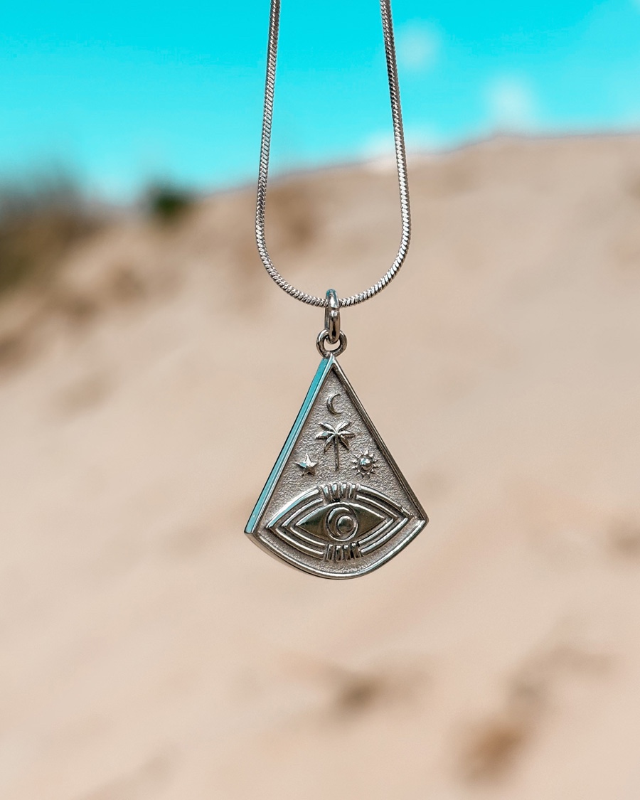 Oceaan Ocean Eye ketting zilver