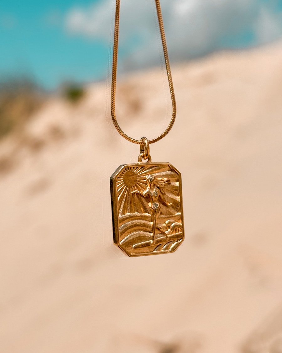 Oceaan Surfgirl Ketting Goud