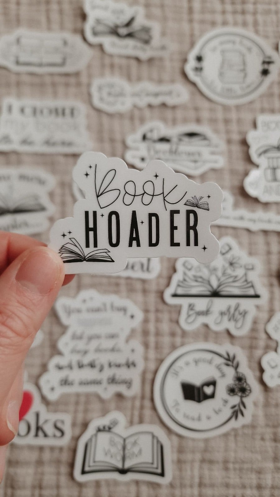 Bookish stickerset, set van 20 stuks
