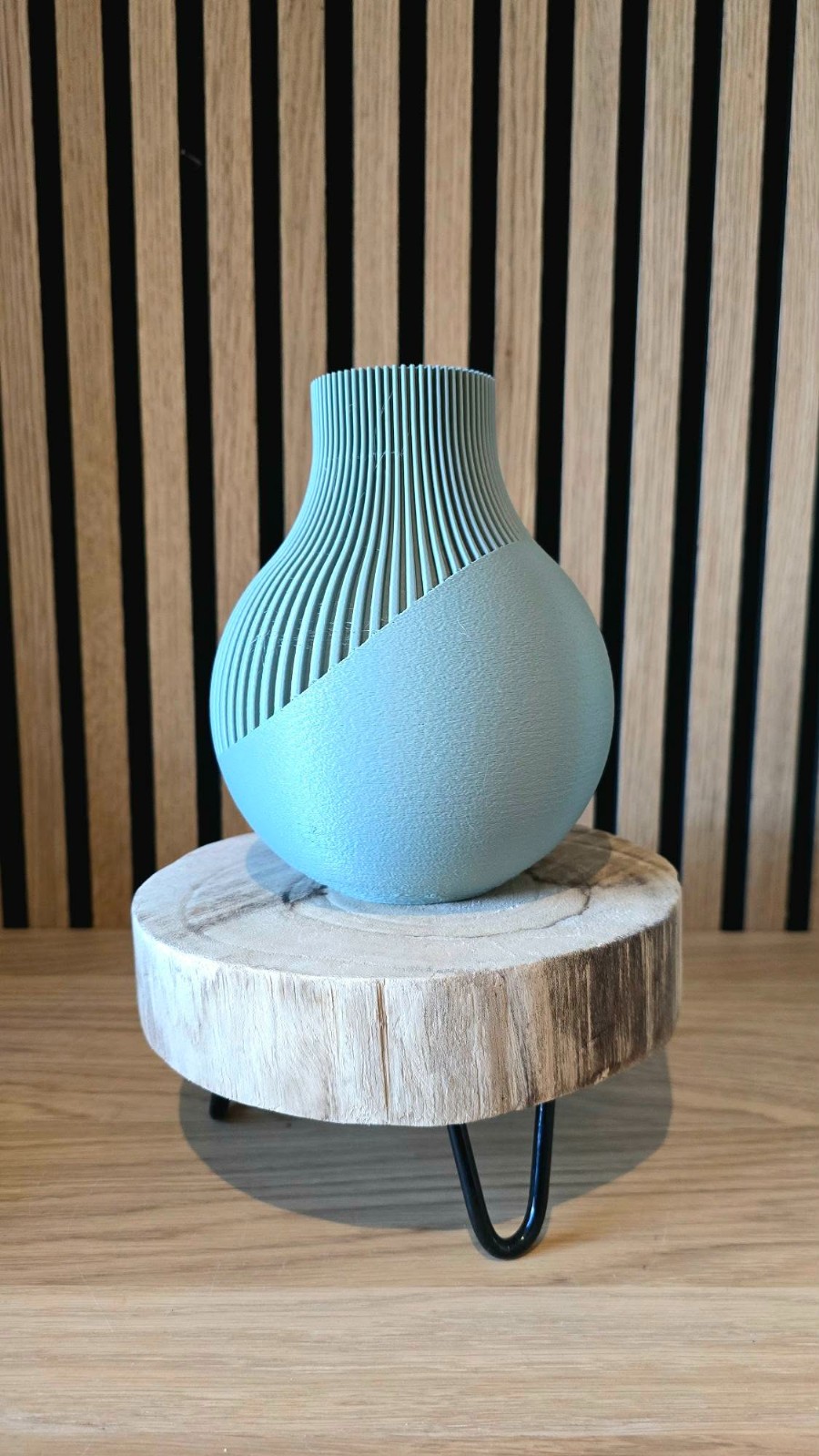 Japandi vaas – minimalistisch 3D-geprint design voor droogbloemen