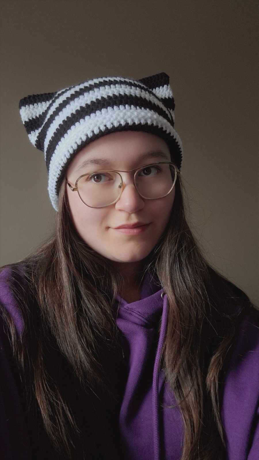 Muts 'Black & white' - 47030.jpeg Gehaakte muts | Zwart en wit