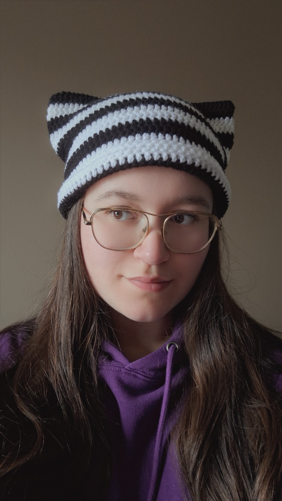 Muts 'Black & white' - 47034.jpeg Gehaakte muts | Zwart en wit