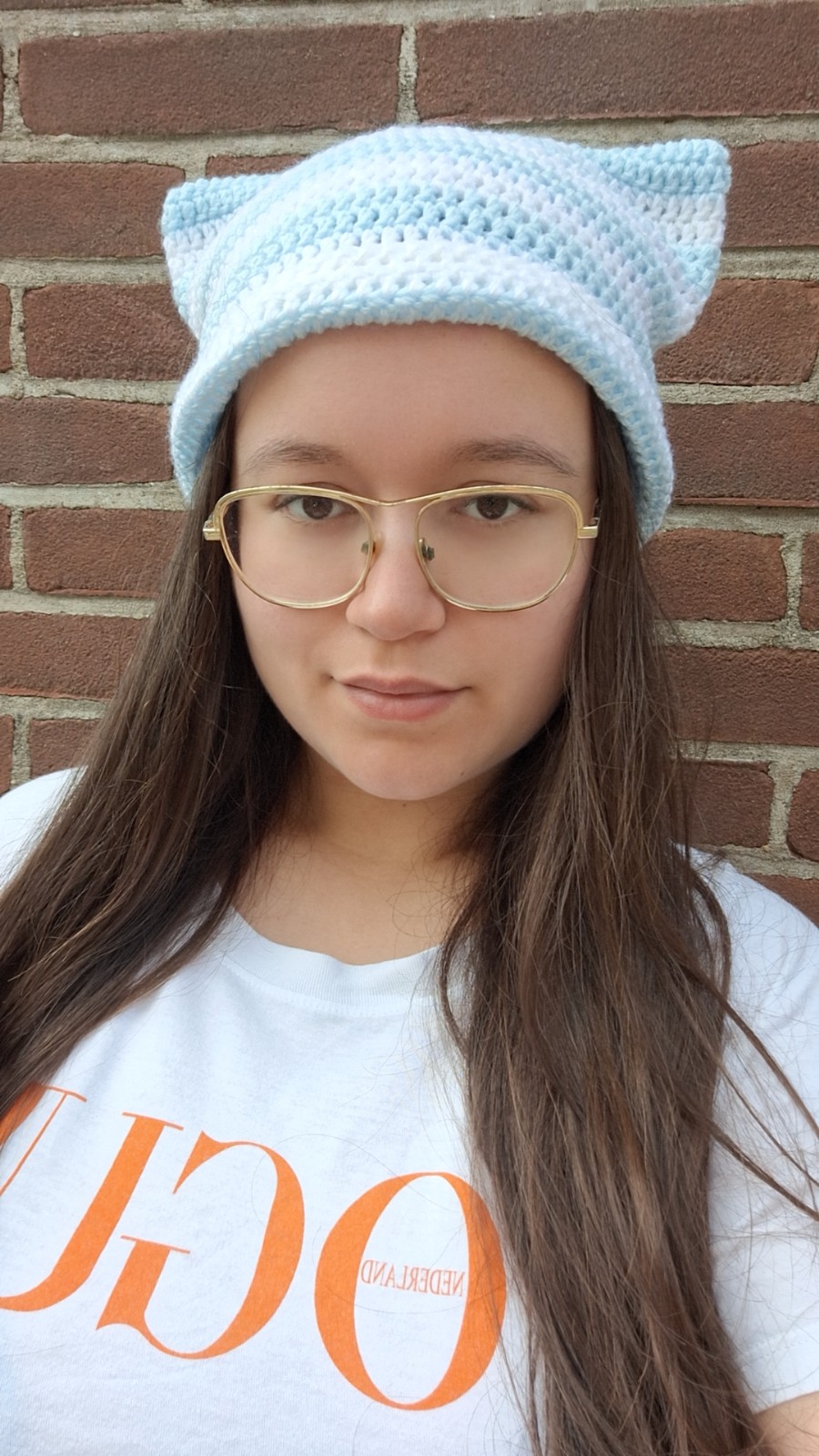 gehaakte muts 'Baby blue & white' - 51240.jpeg gehaakte muts | Lichtblauw en wit