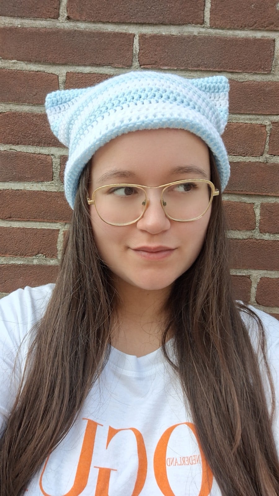 gehaakte muts 'Baby blue & white' - 51245.jpeg gehaakte muts | Lichtblauw en wit