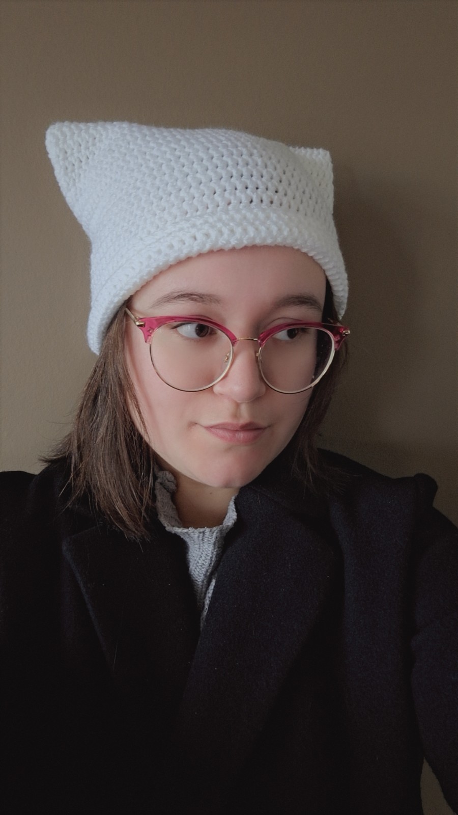 Gehaakte muts 'Basic white' - 56924.jpeg Gehaakte muts | Wit