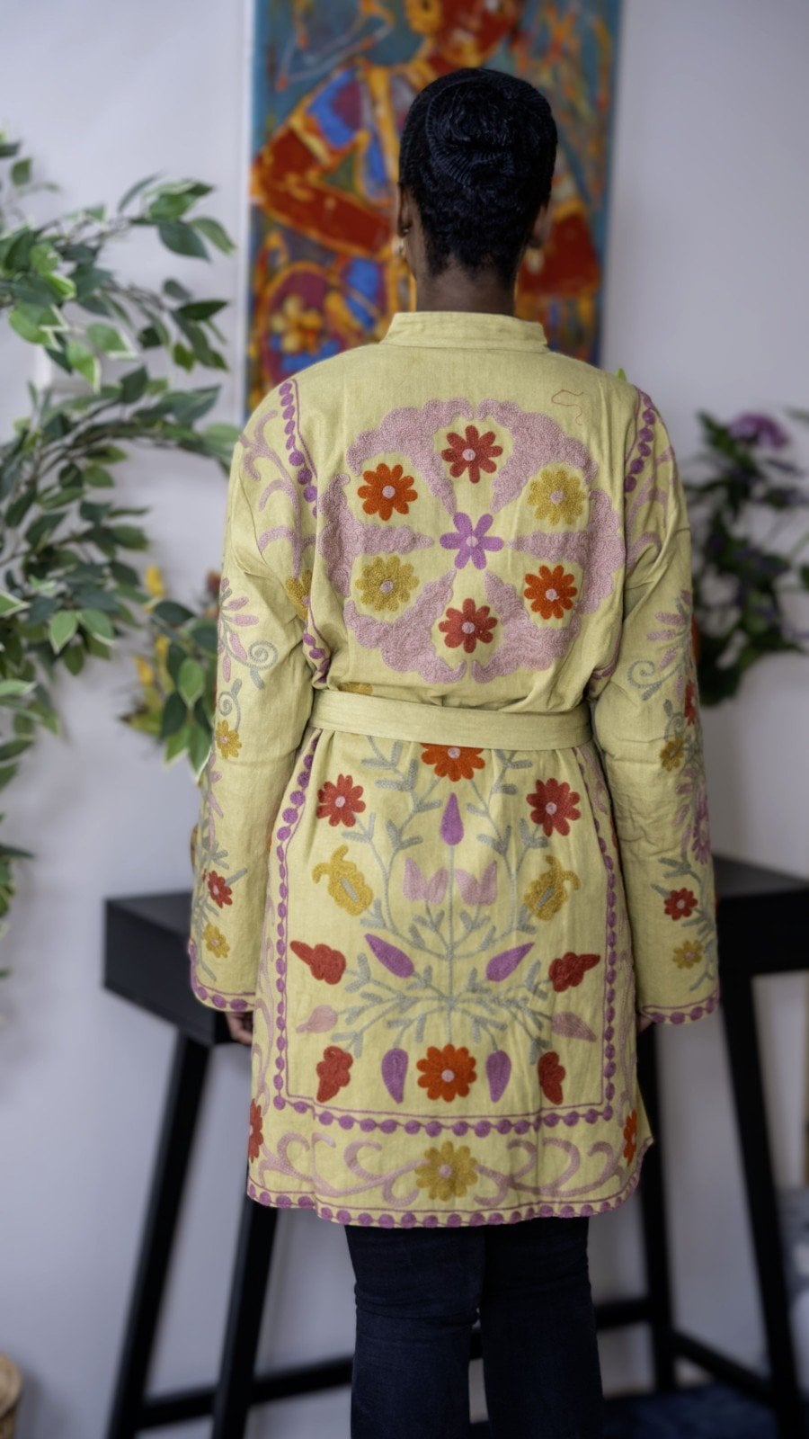 Kimono - Unisex - One size fits all - Indian Bloom Collection - Yellow - 58562.jpeg Kimono - Unisex - One size fits all - Indian Bloom Collection - Geel