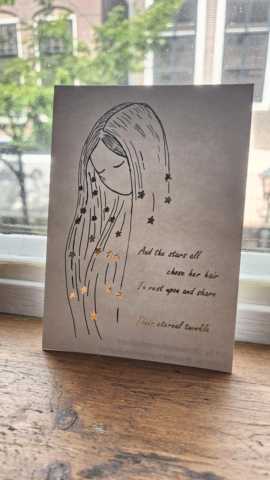 Set van 9 postcards | Girlpower en zelfliefde | met gouden folie